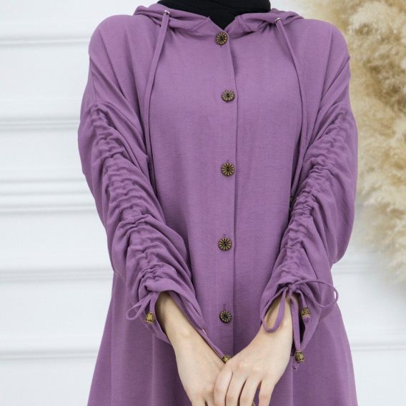 Ayrobin kumaş uzun tunik - Görsel 5