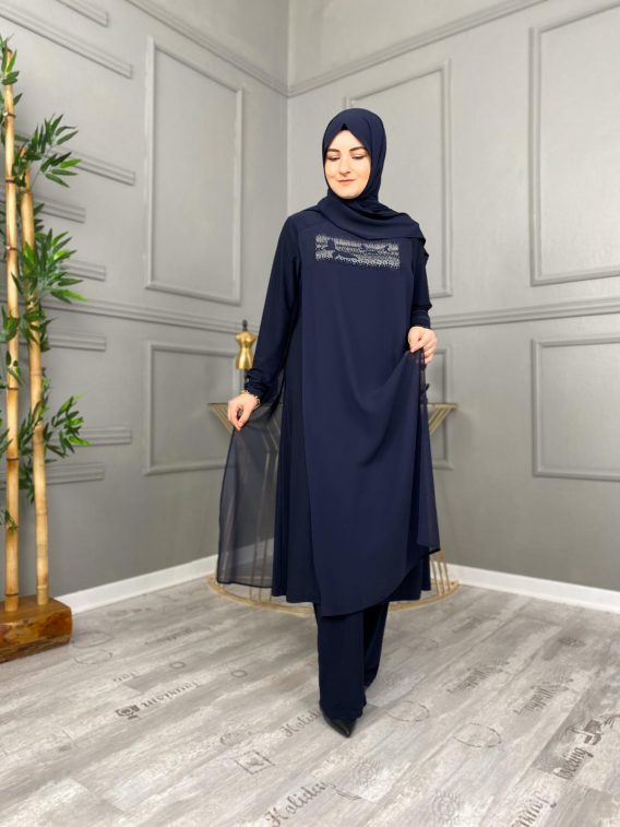 Tilda kumaş tunik pantolon takım - Görsel 3