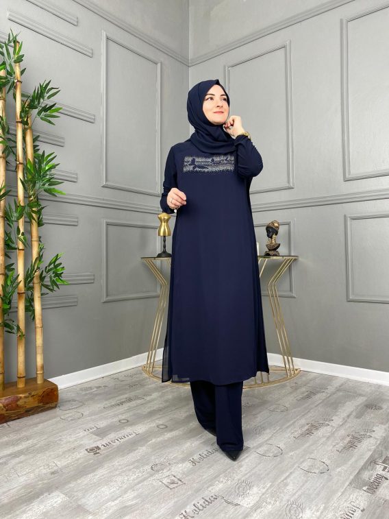 Tilda kumaş tunik pantolon takım - Görsel 4