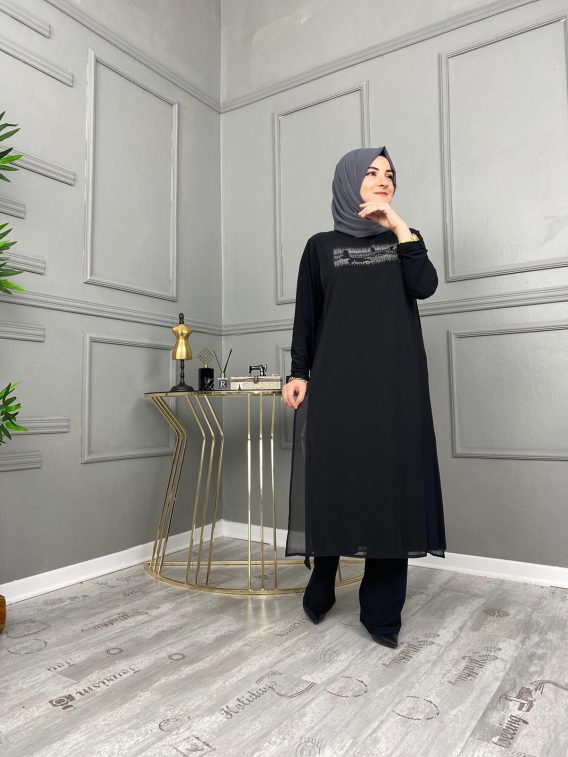 Tilda kumaş tunik pantolon takım - Görsel 2