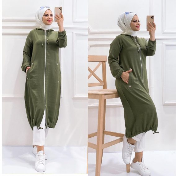 Ayrobin kumaş fermuarlı kap - Görsel 2