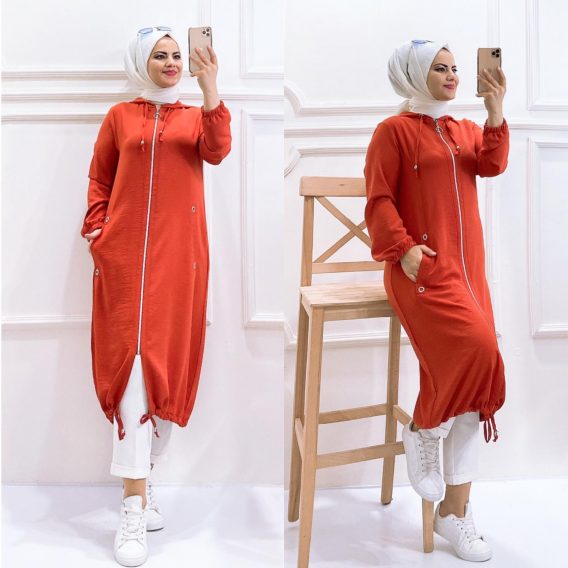 Ayrobin kumaş fermuarlı kap - Görsel 4