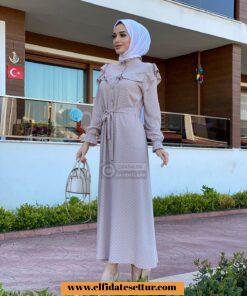 Puanlı ayrobin elbise