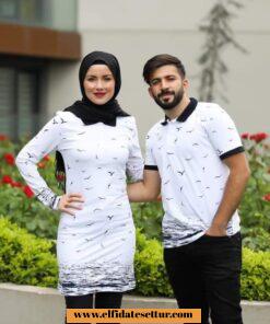 Tunik tişört çift kombin