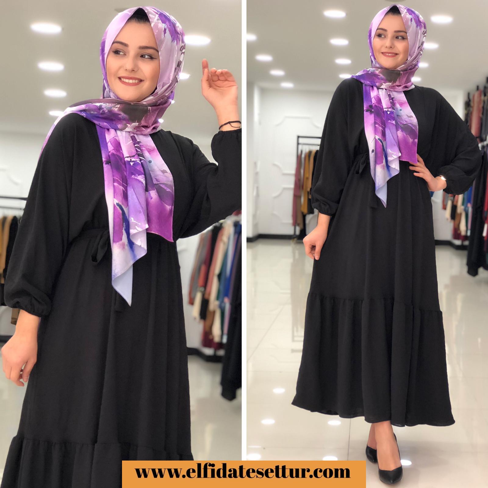 Ayrobin kumaş elbise - Görsel 4