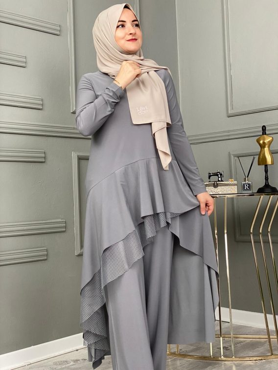 Tilda kumaş tunik pantolon takım - Görsel 4