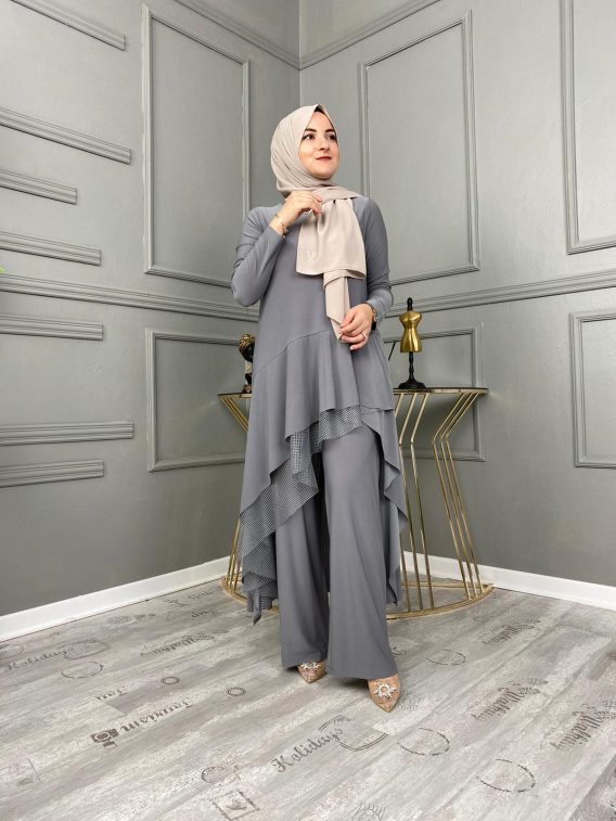 Tilda kumaş tunik pantolon takım - Görsel 3