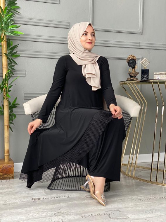 Tilda kumaş tunik pantolon takım - Görsel 8