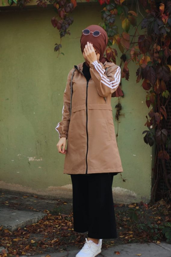 Gabardin çizgili spor kap