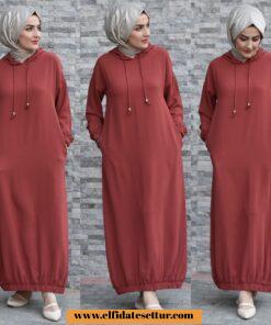 Ayrobin lastikli cepli spor elbise