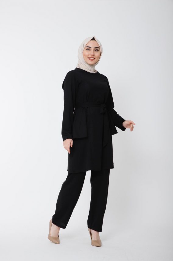 Scuba kumaş tunik pantolon takım - Görsel 6