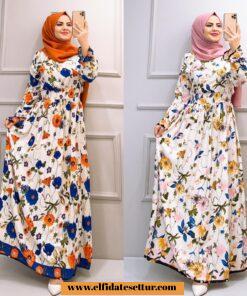 Çiçek desenli elbise