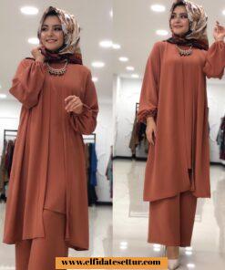 Ayrobin kumaş tunik pantolon takım