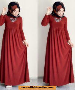 Sandy kumaş rahat elbise