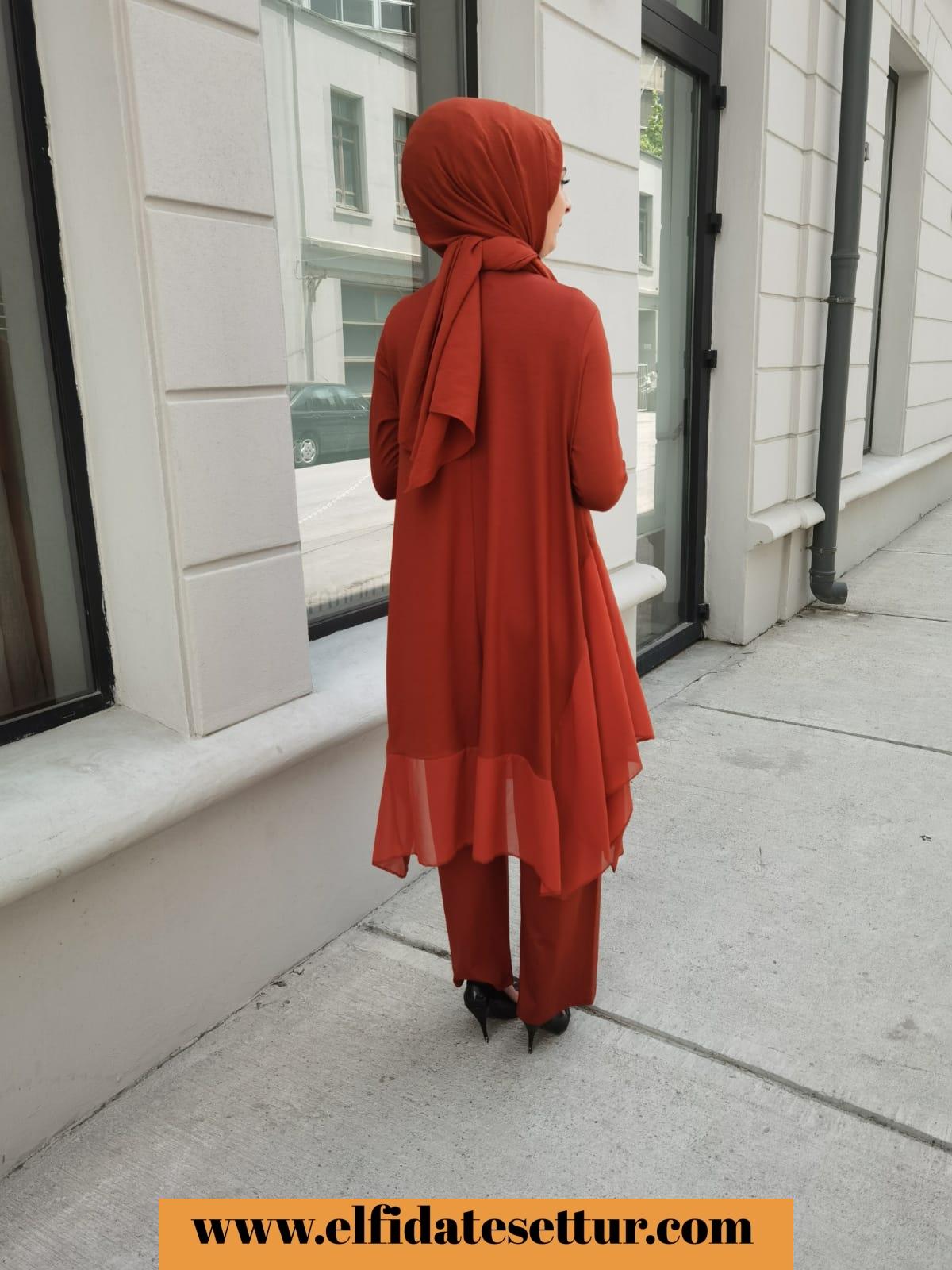 Şifon ikili takım - Görsel 4