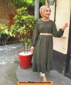 Robalı elbise tunik