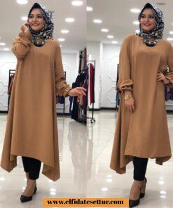 Ayrobin asimetrik mevlana tunik