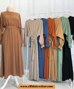 Ayrobin büzgülü elbise