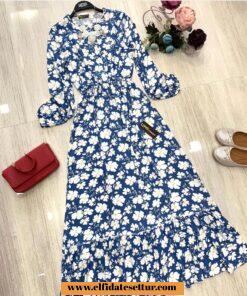 Ums Concept çiçekli viskon elbise