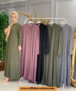 Ayrobin kumaş büyük beden ferace