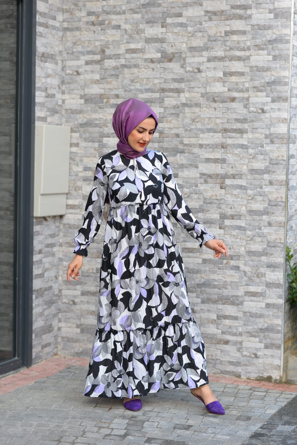 Yazlık keten elbise - Görsel 7