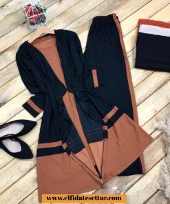 Scuba kumaş üçlü takım