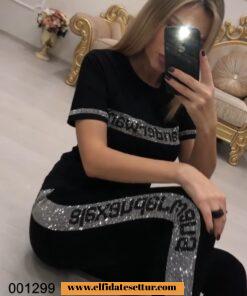 Taş şeritli eşofman takımı