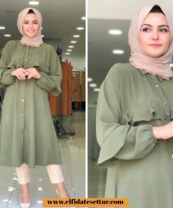 Ayrobin fırfırlı tunik