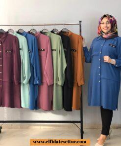 Ayrobin düğmeli tunik