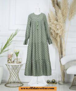 Viskon puanlı elbise