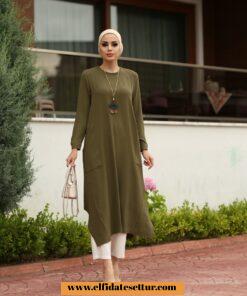 Büyük beden uzun ayrobin tunik