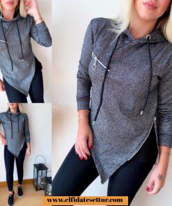 File ve fermuar detaylı eşofman