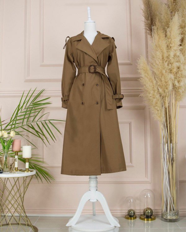 Bondit kumaş trenç - Görsel 3