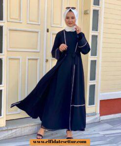 Şeritli ferace abaya