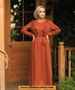 Mira fırfırlı elbise