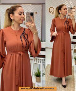 Boncuklu krep ferace