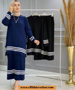 Triko çizgili takım