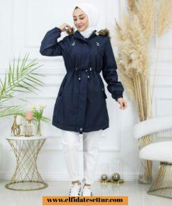 Bondit kumaş içi kürklü parka