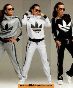 Omuz fermuarlı eşofman takımı