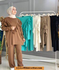 Fırfırlı triko takım