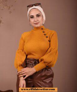 Balon kol triko kazak