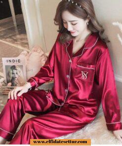 Saten pijama takım