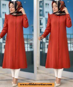 Büyük beden fırfırlı ayrobin tunik