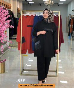 Krep kumaş büyük beden takım