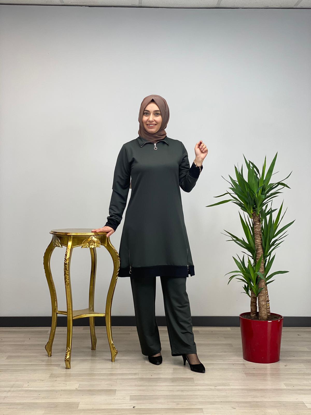 Büyük beden tunik pantolon takım - Görsel 2