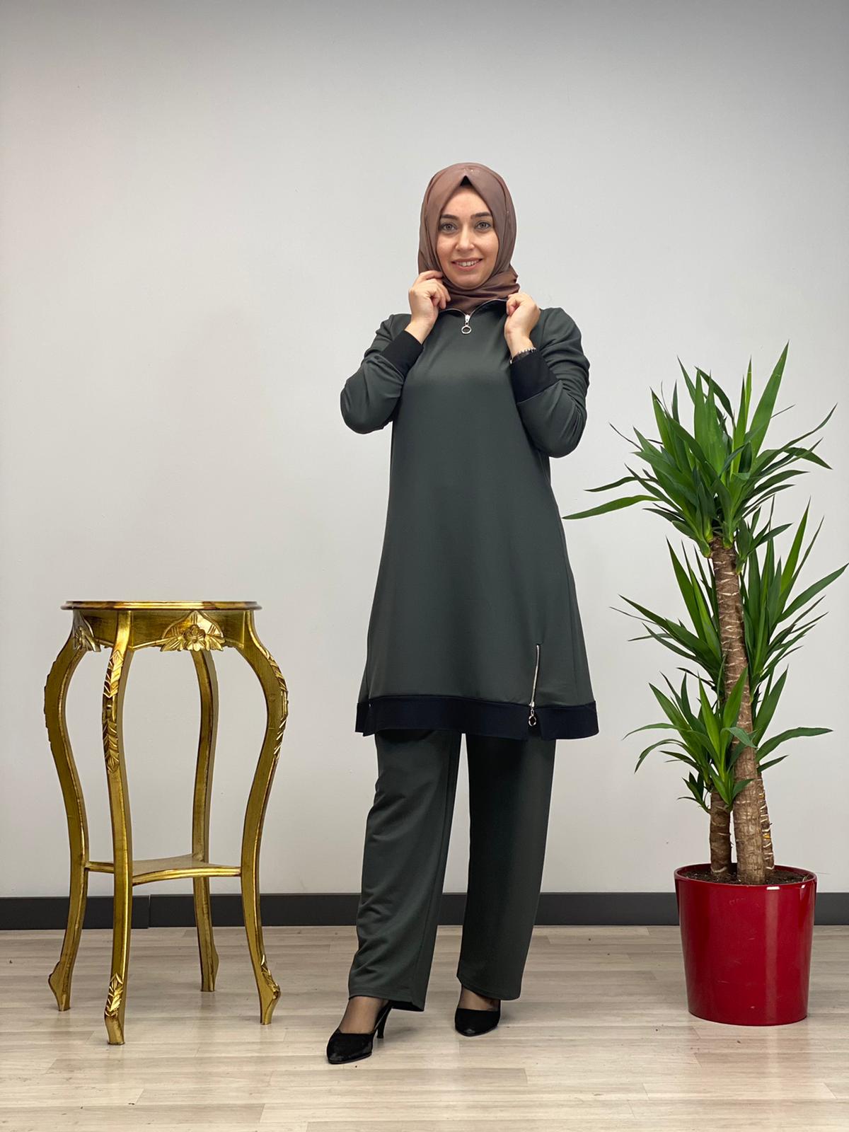 Büyük beden tunik pantolon takım - Görsel 4