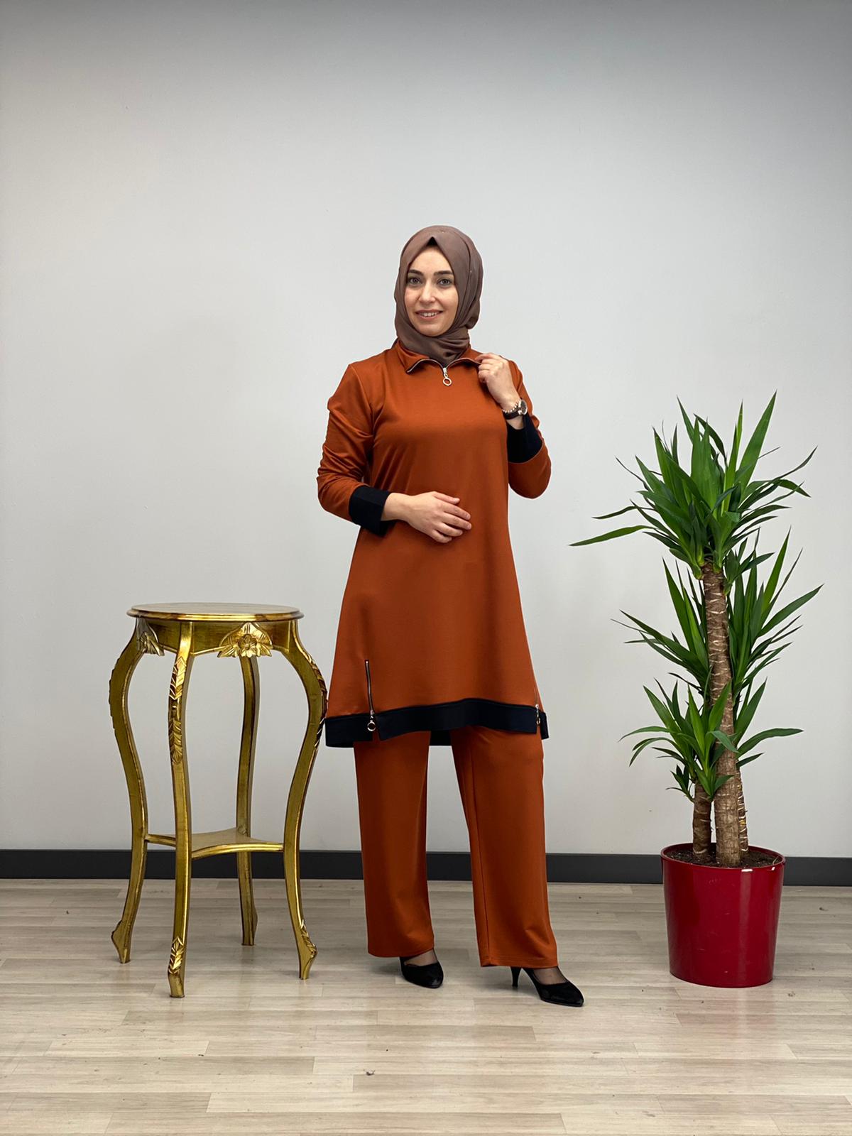 Büyük beden tunik pantolon takım - Görsel 5