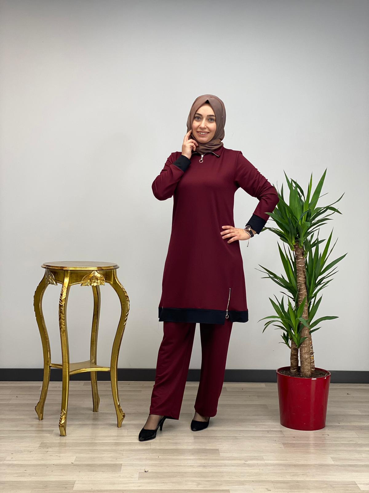 Büyük beden tunik pantolon takım - Görsel 7