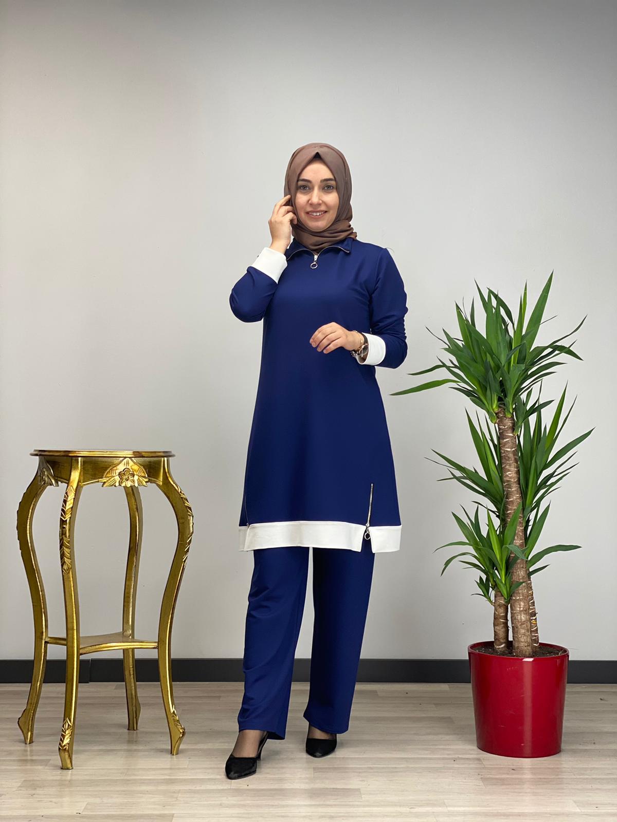 Büyük beden tunik pantolon takım - Görsel 8