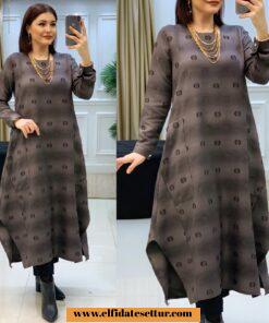 Yün efekt uzun tunik